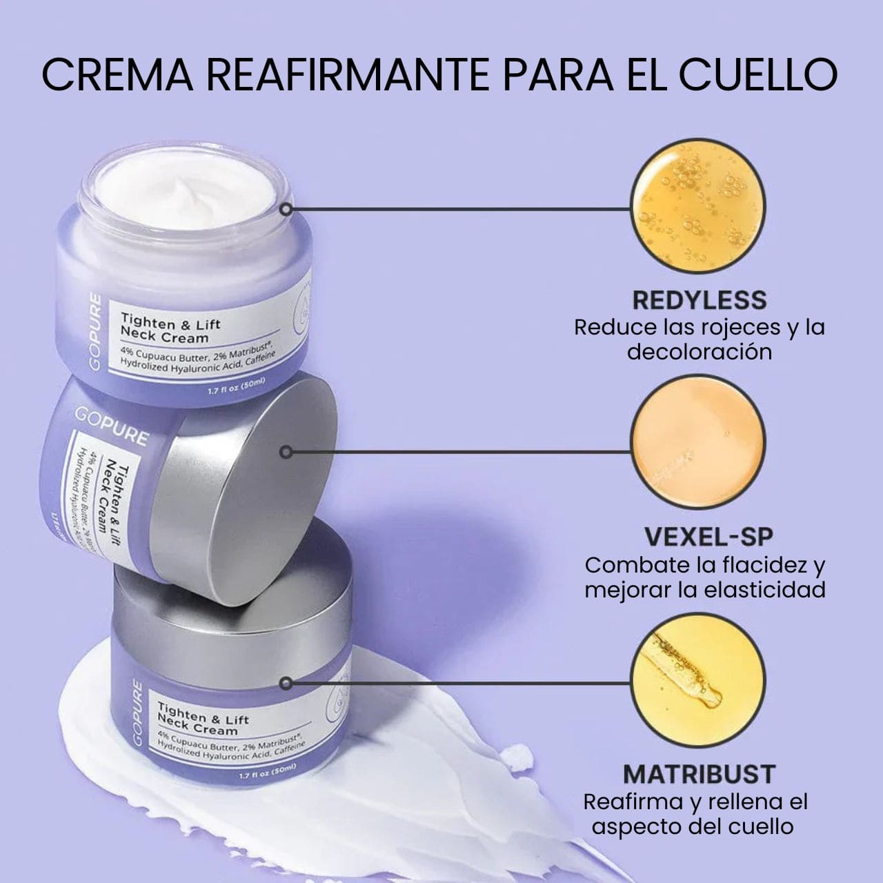 GOPURE™ 2X1 ✨ Crema Reafirmante Lifting Para El Cuello