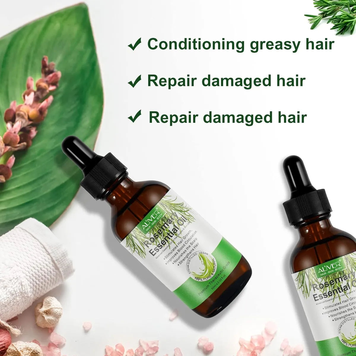 Aceite Esencial De Romero Para El Crecimiento Del Cabello 2x1 ✨